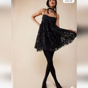 Free People Black Lace Dress